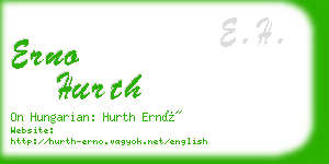 erno hurth business card